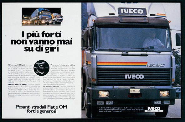 Pubblicita' IVECO, dicembre 1985.